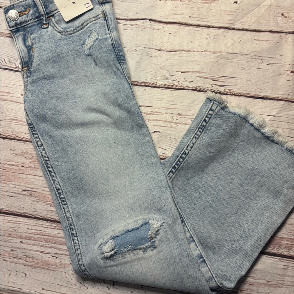 Abercrombie Kids Low Rise Bootcut Jeans light wash